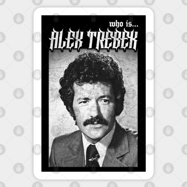 Alex Trebek †† Vintage Look Aesthetic Design Sticker by unknown_pleasures